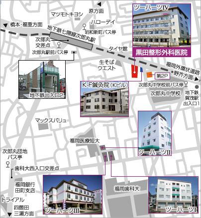黒田整形外科医院の地図